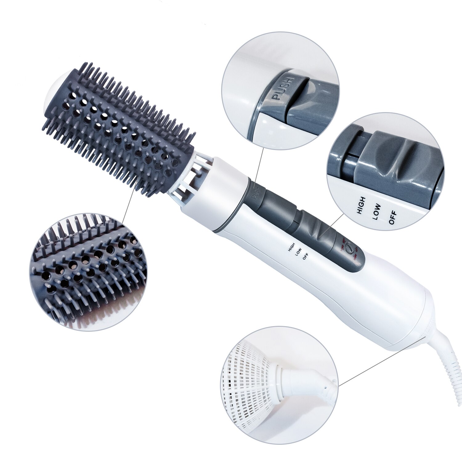 Brosse sèche-cheveux électrique multifonction 8 en 1, lisseur, bigoudi, sèche-cheveux, peigne à Air , outils de beauté