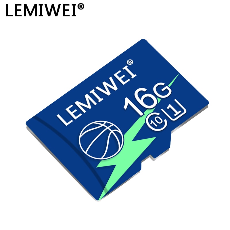 Cartão bonito de alta velocidade 16gb 8gb u1 do tf do basquetebol da classe 10 64gb 32gb do cartão de memória de lemiwei mini cartão para o telefone