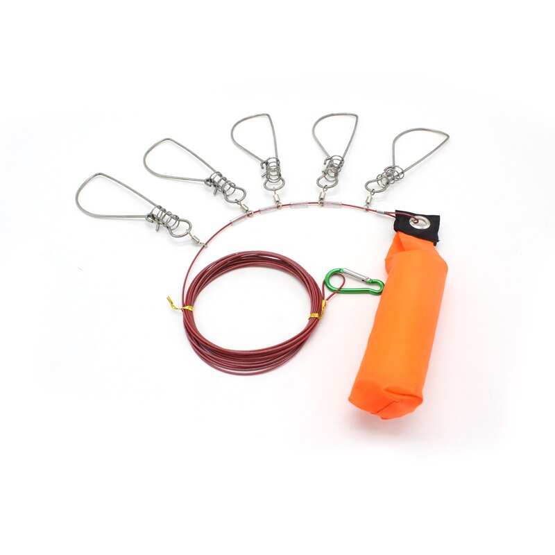 Fishing Accessories Stainless Steel Buckle Fish Lock Belt Fishing Stringer Ropes Fishing Lock