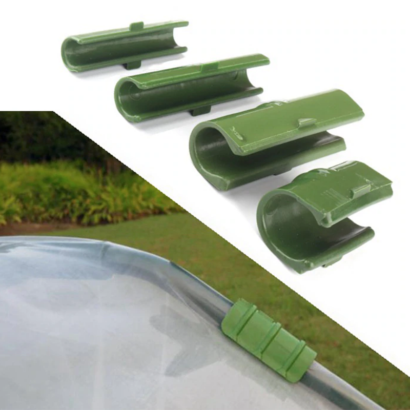 5pcs Greenhouse Frame Pipe Tube Film Clip Clamp Garden Pillar Support Garden Shade Net Accessories Plastic Film Fixed Fittings