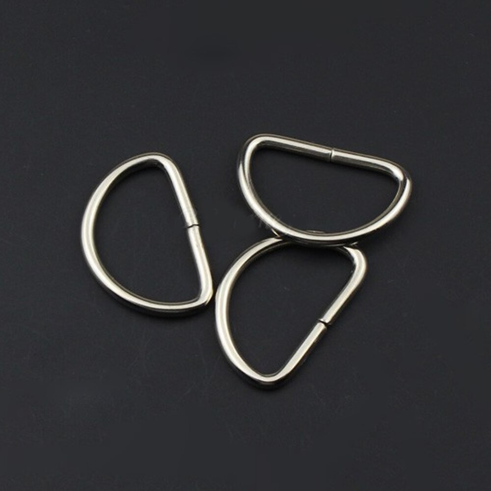 100/200/500Pcs Silver Plated 25mm/1" D Ring Bag Belt Ring Buckles Bag Clothes Accessory: Dia 2cm / 200 PCS