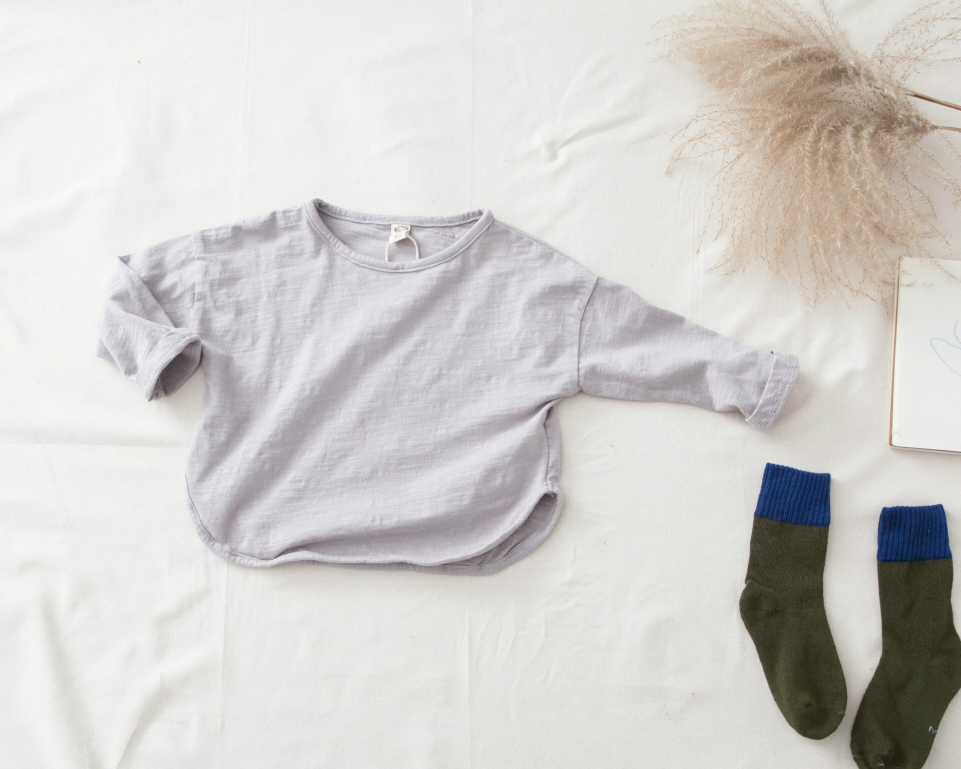 Børneskjorter efterår koreanske langærmede toppe til piger drengetøj småbørn babyskjorte børn t-shirts 2-6y