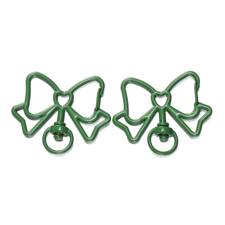 5 unids/lote de cierres de langosta coloridos con forma de mariposa, llavero giratorio, ganchos para llaves de Metal de aleación para fabricación de joyas, suministros artesanales: Azul