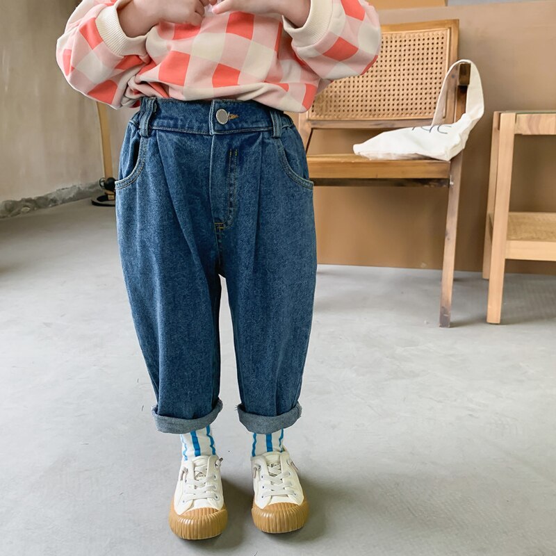 2021 nuovi pantaloni coreani delle ragazze di stile coreano della primavera pantaloni larghi dei bambini: 6T