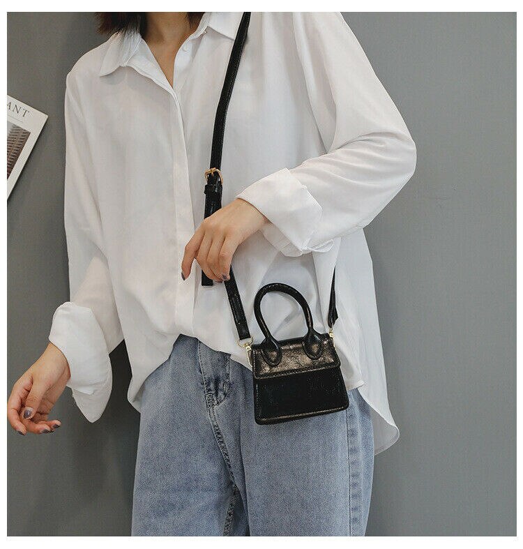 Mini Handtas Vrouwen Meisjes Schouder Tas Faux Lederen Crossbody Tas