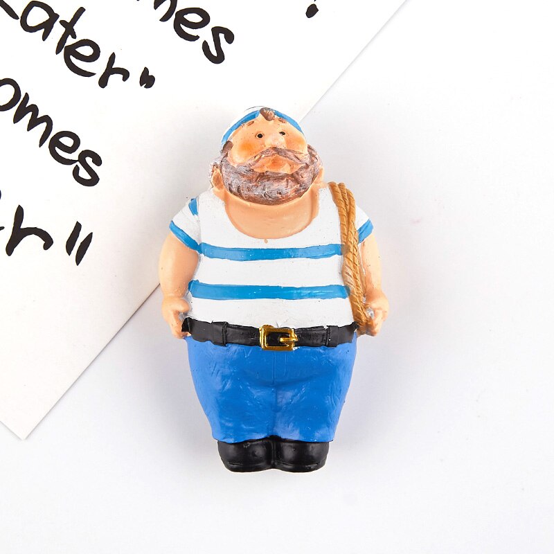 Kylskåp magnet magnetisk harts medelhavsvind fyr sjöman kapten kryssningsfartyg souvenirer kylskåp dekoration: Rep hand