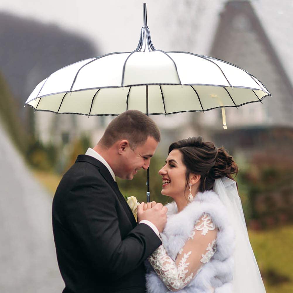 Paraguas de Pagoda Vintage para novia, de boda, sol, lluvia, protección UV, sombrilla con mango largo, paraguas grandes para mujer y hombre
