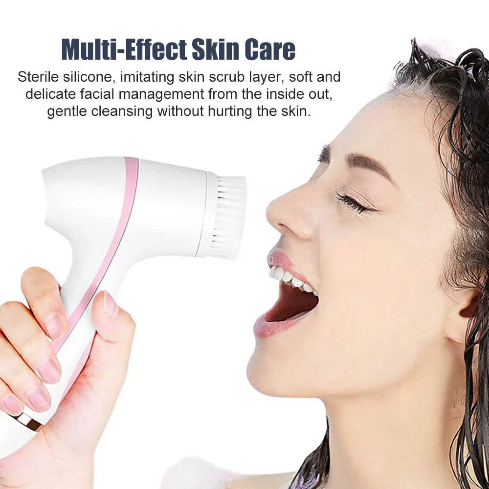 Cepillo de limpieza eléctrico 3 en 1, limpiador Facial ultrasónico, masajeadores faciales, cepillo de limpieza giratorio sónico, herramienta de limpieza profunda Facial