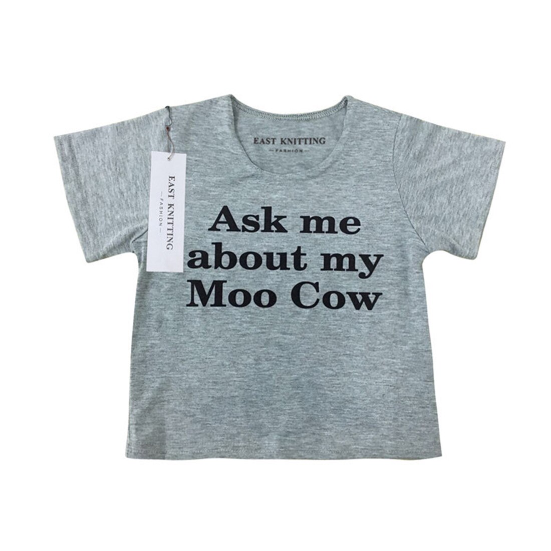 Ask Me About My Moo Cow T Shirt Funny Animal Flip Shirt Baby Kids Boys Cool Tee