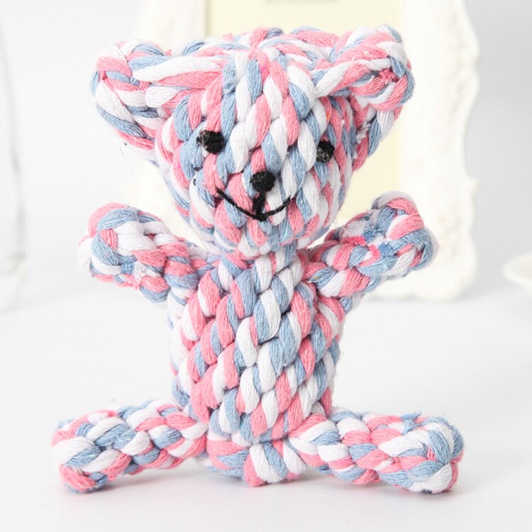 Cão brinquedos de algodão cão corda brinquedos design animal de estimação durável algodão mastigar brinquedo treinamento dentição brinquedo para cães pequenos cães médios filhote de cachorro: 5