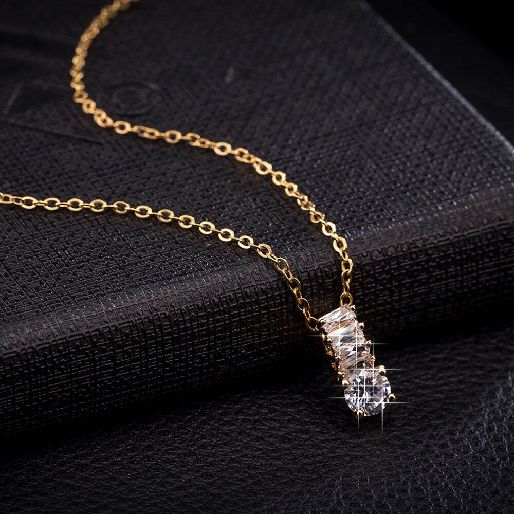 Eenvoudige Multi Layer Charm Crystal Vrouwen Kostuum Sieraden Charmant Rechthoek Zirkoon Ronde Bal Strass Hanger Ketting