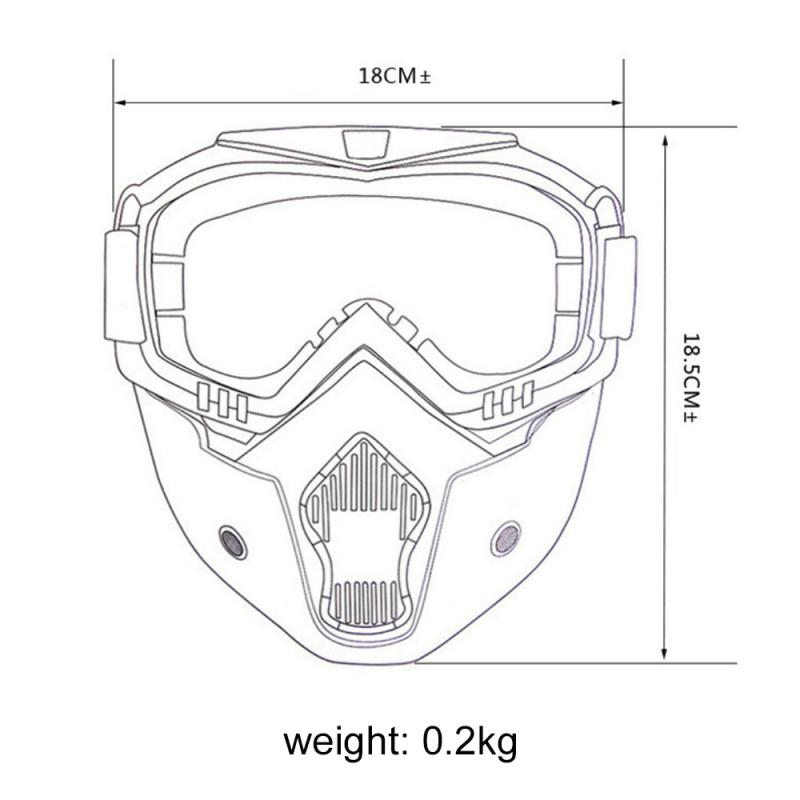 Lunettes de Ski Snowboard motoneige lunettes de Ski coupe-vent Motocross lunettes de protection lunettes de sécurité avec bouche lunettes de fête