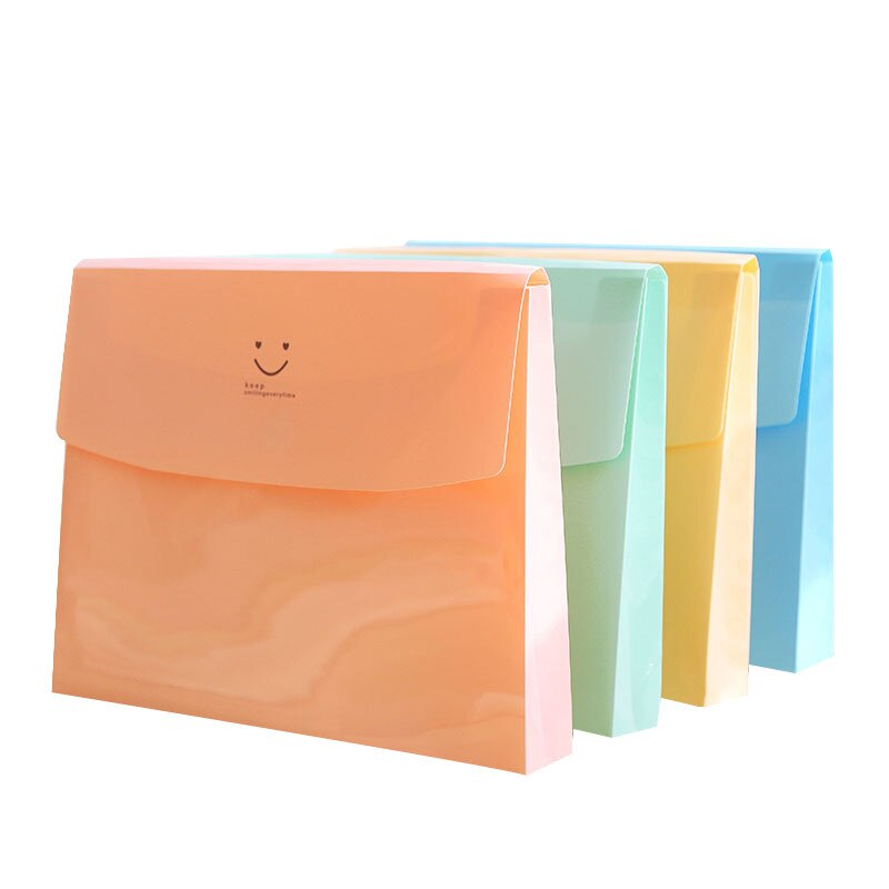 A4 Candy Color Folder File Bag Large Capacity School Folders Folder for A4 Documents Briefcase Bag Stationery Supplies
