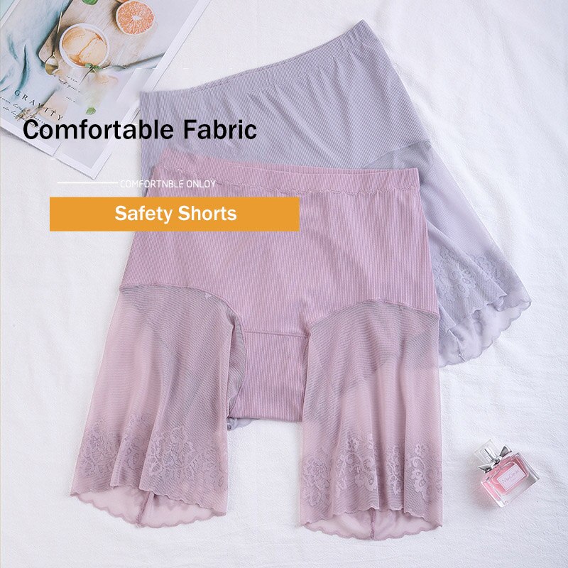 60-115 KG Plus Größe Sicherheits Kurze Hosen Sommer Frauen Nahtlose Unterrock Shorts Anti Reiben Oberschenkel Horts Sexy Spitze frauen Boxer kurze hosen frauen sicherheits kurze hosen damen unterwäsche pants