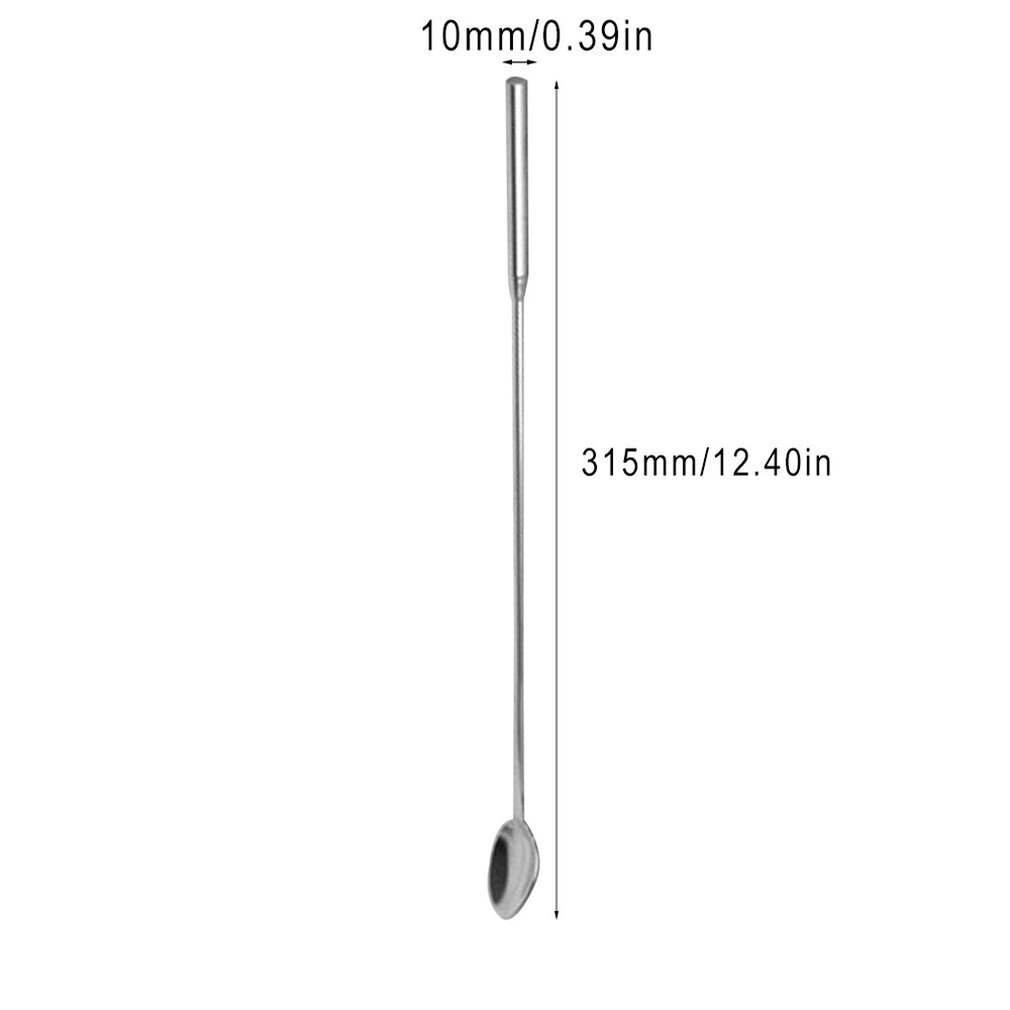 Stainless steel Cocktail Mix Milktea Making Tool Bar Shop Beverage Long Spoon Mixing Cocktail Sticks Drinking
