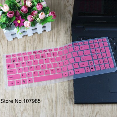 Cubierta protectora de silicona para teclado de portátil de 15,6 pulgadas, para Asus X555Q, X555Y, X555YI7310, FX50, F540U, K550V, A556, FH5900: Pink