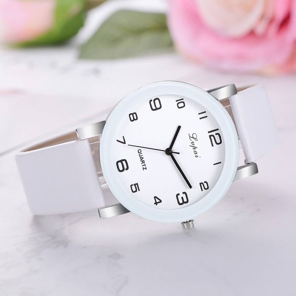 Lvpai vrouwen Casual Quartz Lederen Band Horloge Analoog Polshorloge