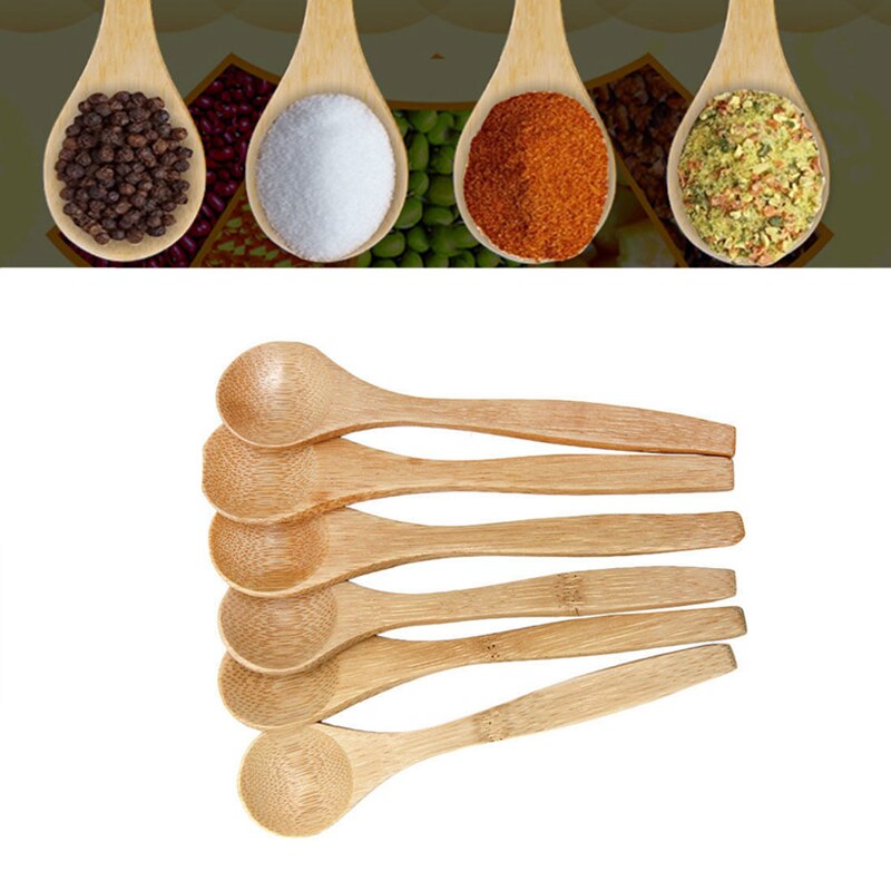 Neue 6 Stck Bambus Holz Löffel Utensil Küche Kochen Werkzeuge