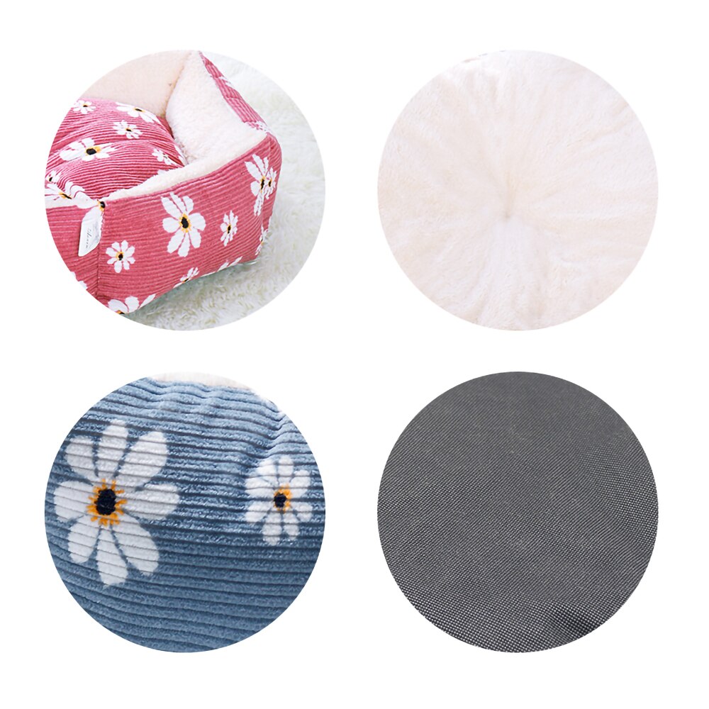 Chat maison animaux canapé hexagone chat lit chien lits pour animaux de compagnie pour moyen petit oreiller été tissu sommeil nid panier tapis de lit pour animaux de compagnie