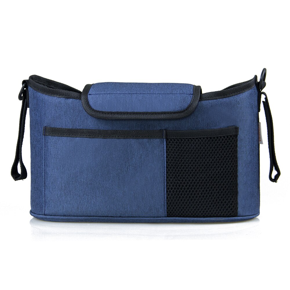 Vironicr Kinderwagen Tas Luiertas Voor Baby Spullen, baby Accessoire Organizer Mummy Bag Opknoping Wagen Kinderwagen Buggy Winkelwagen Fles: Navy Blue