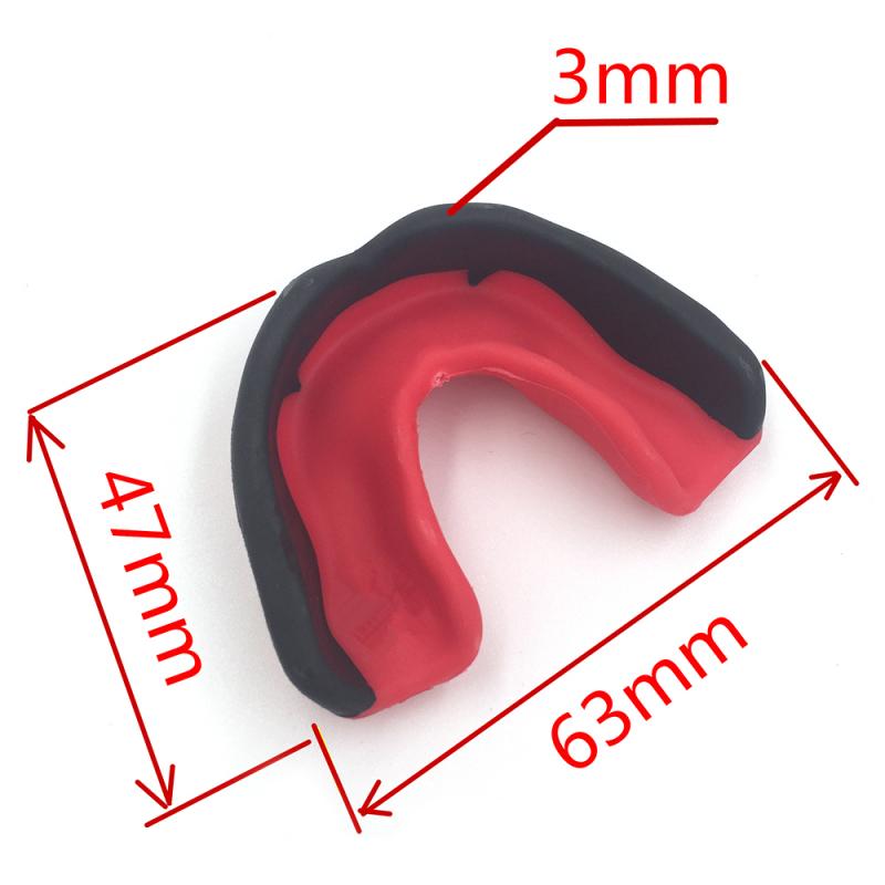 Con la scatola Denti Protector Paradenti Sport Boxing Mouth Guard basket Calcio di rugby Boxe bretelle Resistente PVC dente manica