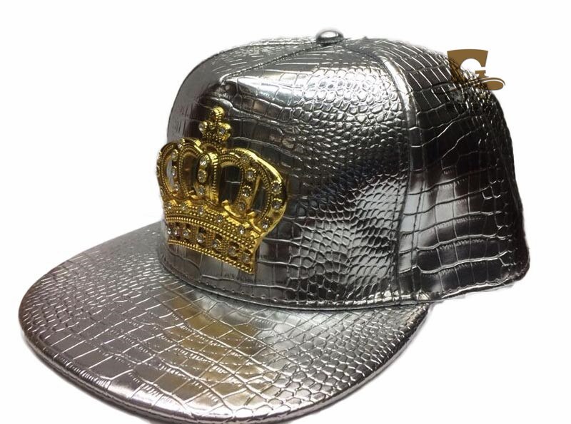 Lær høst merkevare metall crowne europa baseball cap hatt for menn kvinner casual hip hop snapback caps solhatter: Lær 7