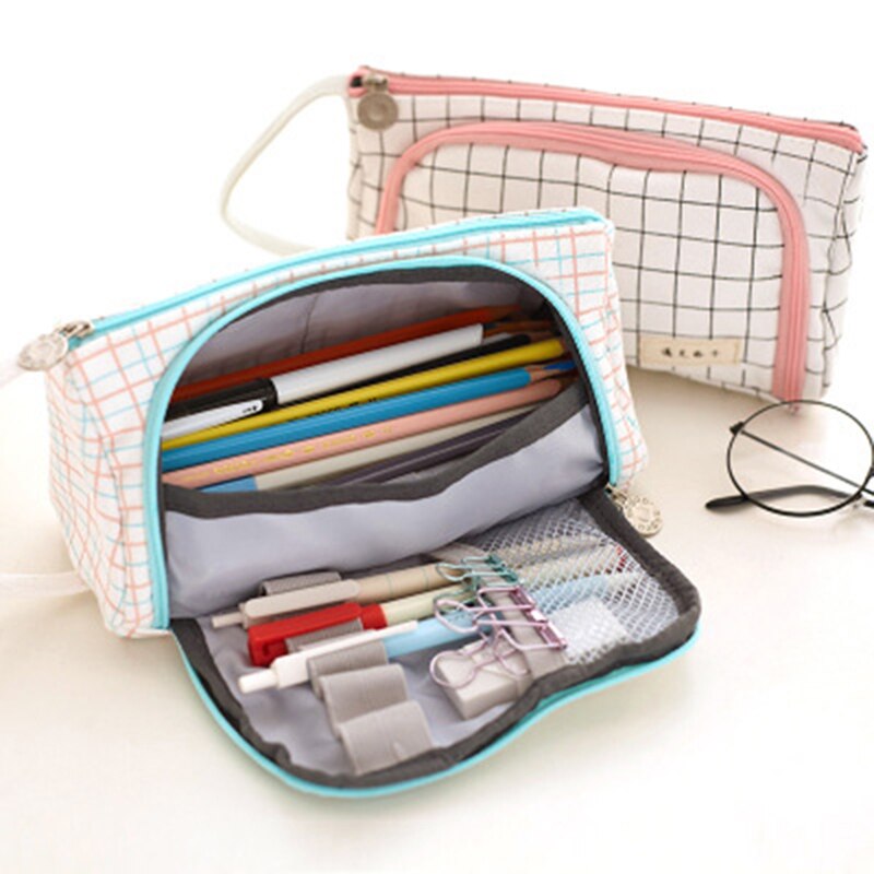 Pencil bag Cosmetic bag stationery Multifunction High capacity Storage Candy colors Cotton and Korean version Simple Storage