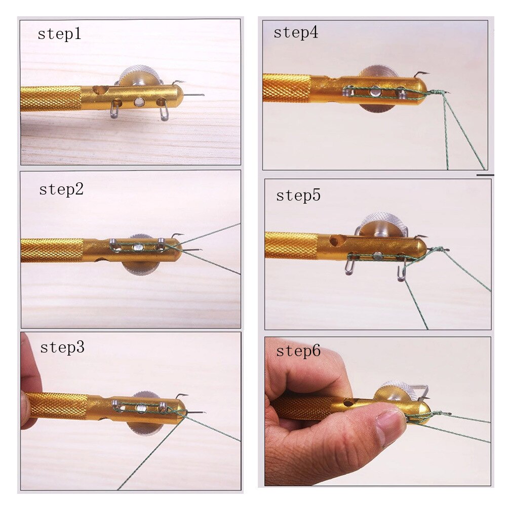 Legering Visgerei Haak Knopen Gereedschap Tier Tweekoppige Naald Knopen Sub-lijn Tie Knopen Tie En Loop tyer Vishaak Remover