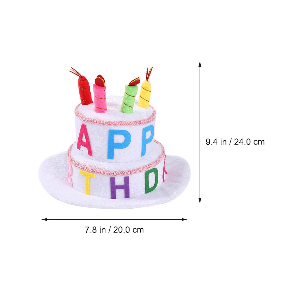 Children Birthday Cake Shape Decorative Hat Birthday Party Hat Photo Prop