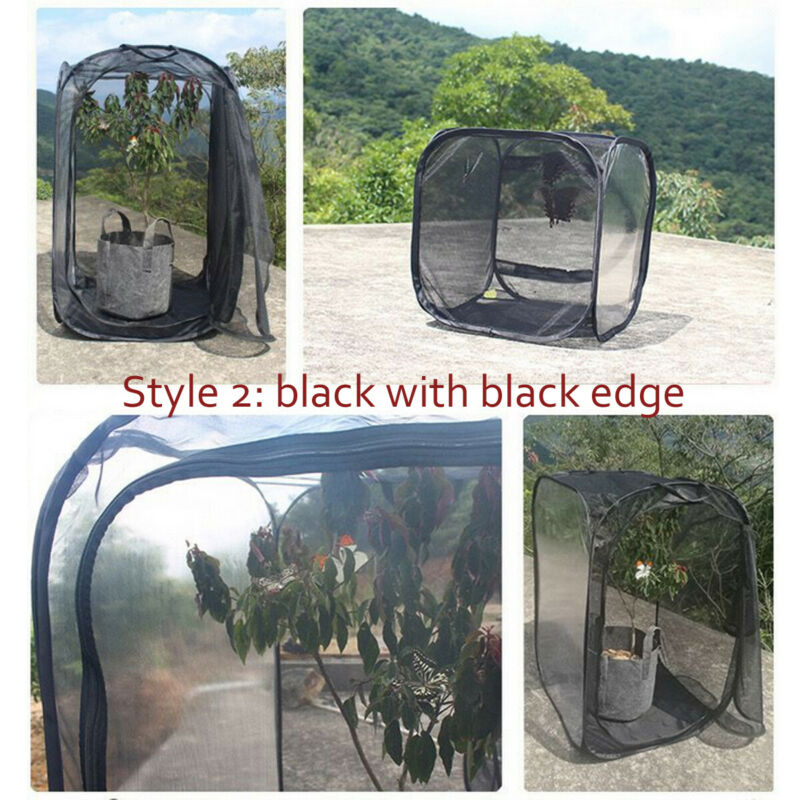 Foldable Habitat Insect Cage Mesh Transparent Surface Portable Zipper