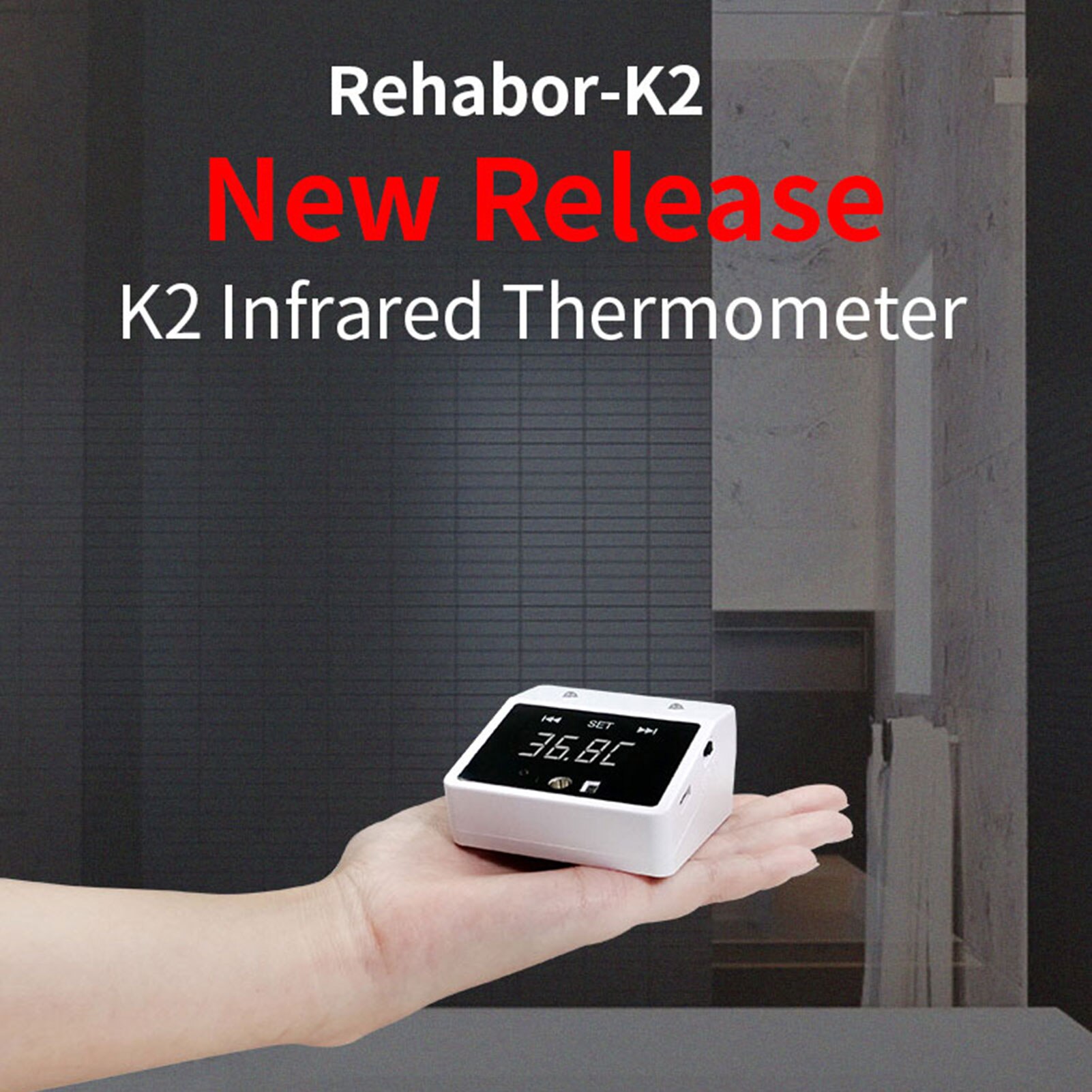 Infrared Thermometer Non-contact Thermometer Clock Function Counting Function 30 Memory Sets 3 Fixing Ways °C/°F USB/battery