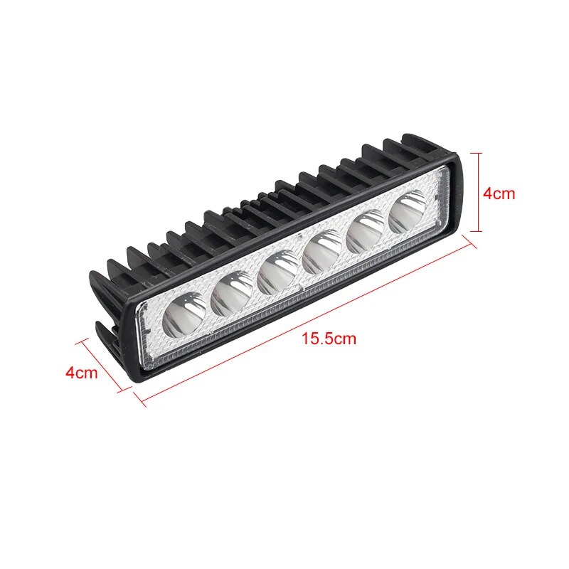6 led-arbeidslys for bil, sterk spotlight, universell terrenglykt, bil, lastebil, kjøring, tåkelys, drl-kjørelys, 12v stk.