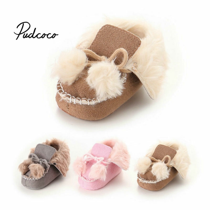 Solid Kinder Knöchel Schnee Stiefel Weihnachten Winter Baby Pom Pom Pelz Stiefel Jungen Mädchen Warme Schuhe Plus baumwolle