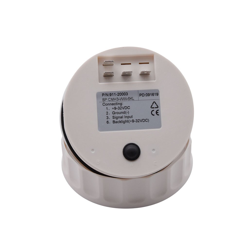 85Mm Tacho Gauge Met Tacho Sensor M16/M18 Voor Benzine Diesel Motor Toerenteller 0-6000Rpm Met urenteller Rode Backlight Marine