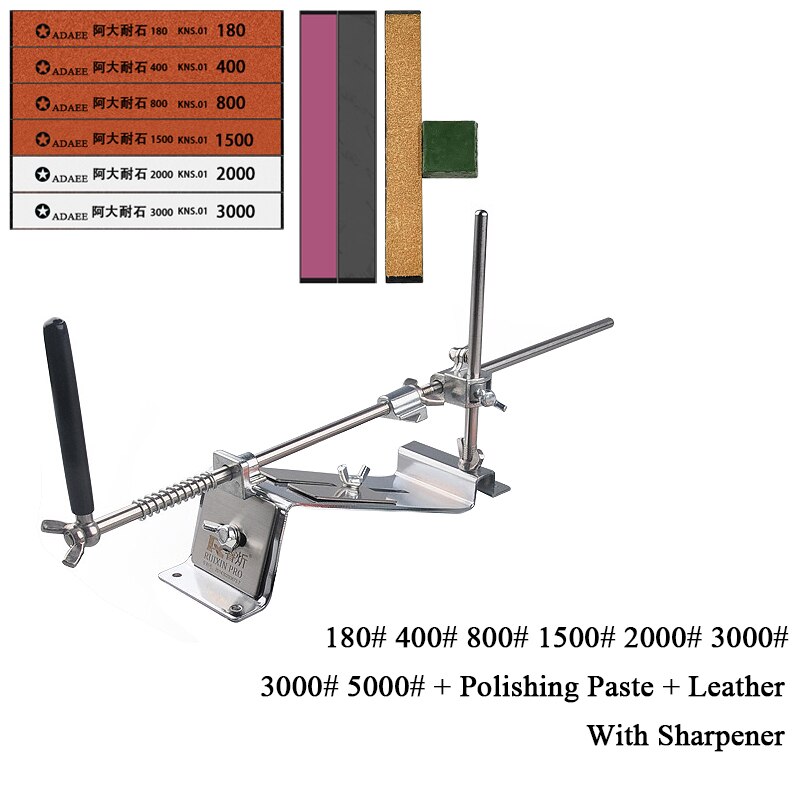 Ruixin pro affilacoltelli ad angolo fisso affilacoltelli professionale in acciaio affilatura accessori da cucina dispositivo di macinazione diamante: impostato H