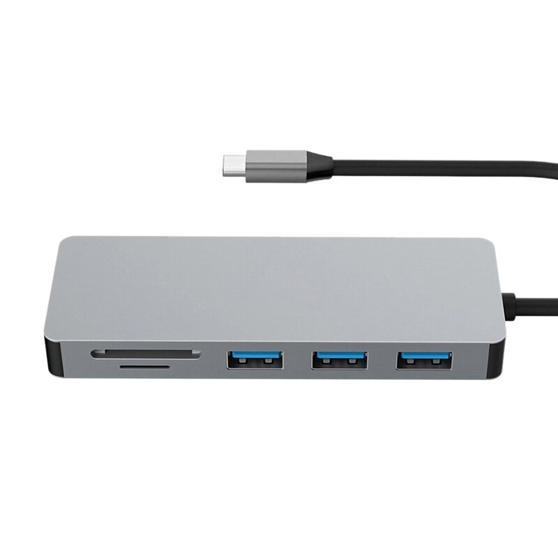 Cubo de usb c 6 em 1 estação de encaixe, leitor de... – Grandado
