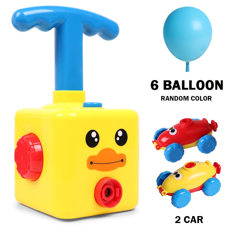 Inerzia palloncino giocattoli auto alimentati Aerodinamica Esperimento Scienze Della Formazione Di Puzzle Divertente palloncini di compleanno educativi giocattoli popolari: Yellow duck