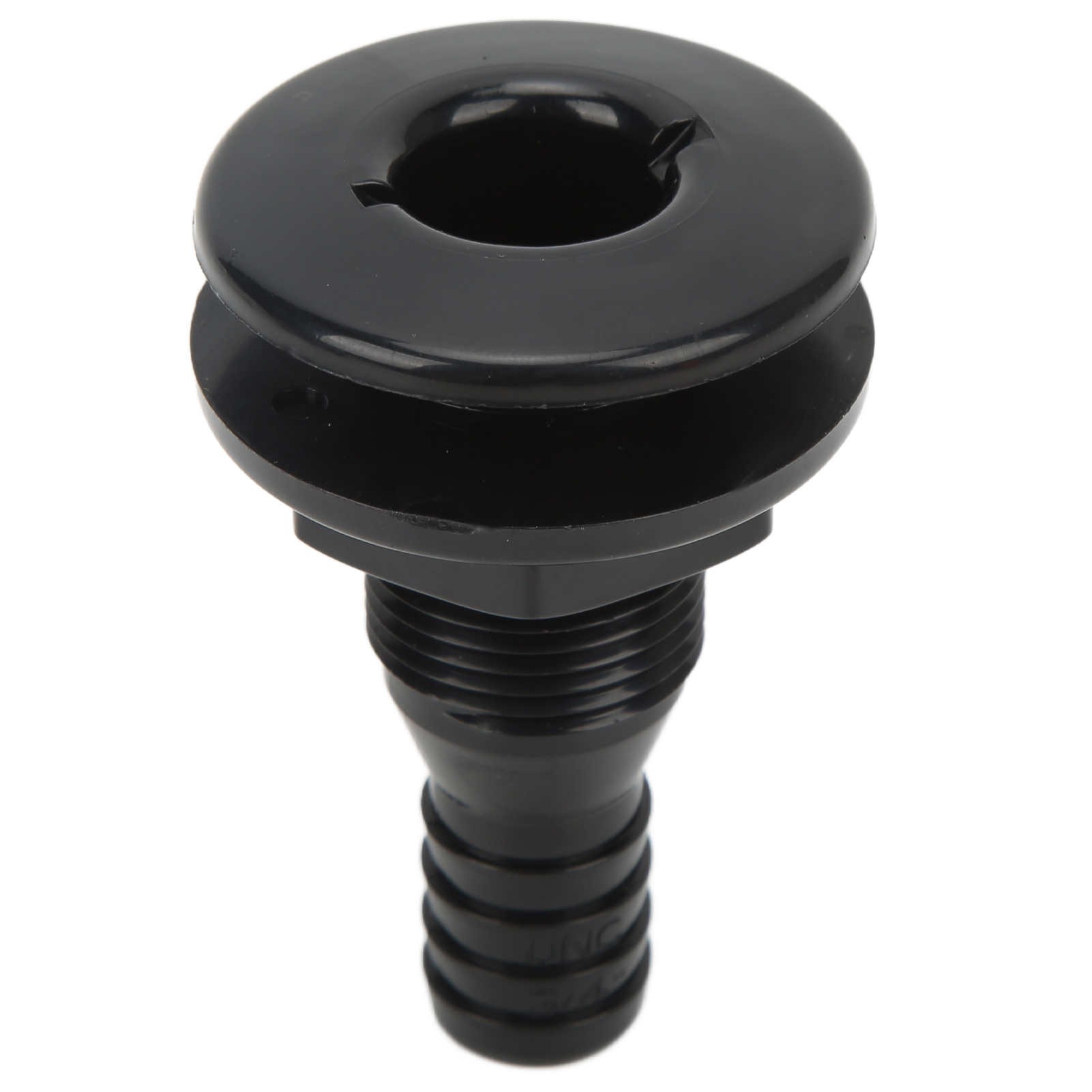 Boats Fitting Boat Through Hull Connector 3/4in ABS Plastic Hose Coupling Drain Outlet Accessory Drain Scupper Thru Hull Fitting: black
