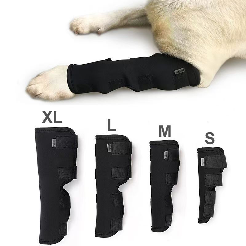 Aquecedores de pernas para cães, cinta auxiliar conjunta para animais de estimação, barril longo, dedicado à recuperação pós-operatória, suporte de fixação ajustável para cães grandes: L