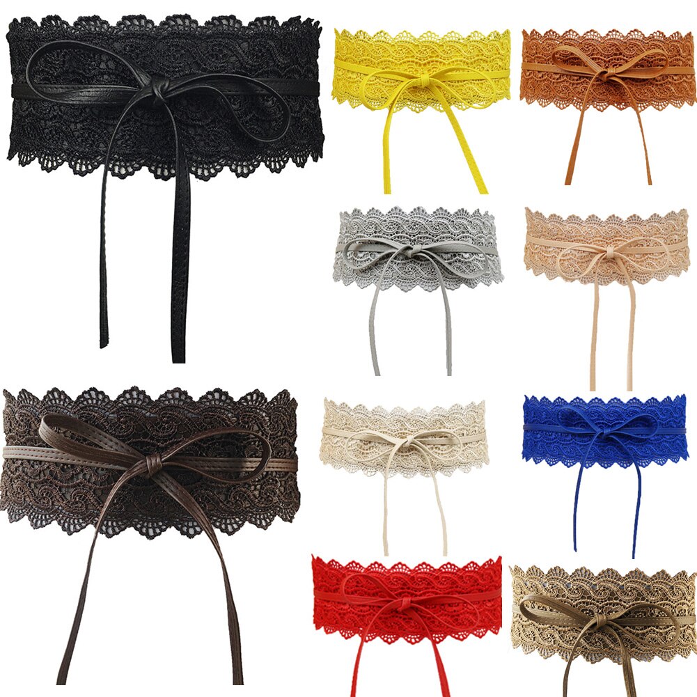 Ceñidor de cintura a la para mujer, vestido con lazo, banda de cintura de cuero de imitación, decoración ancha, cinturón, faja, banda para la cintura, vendaje rojo, blanco y negro