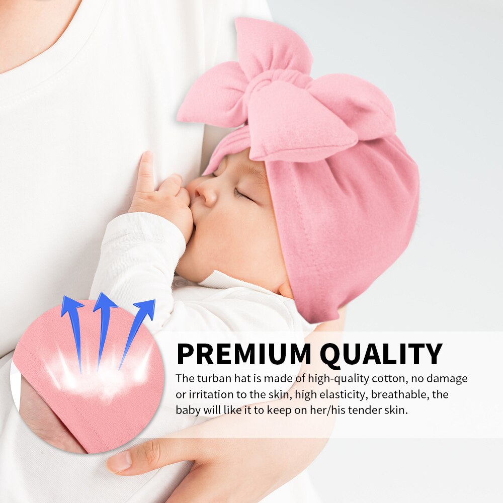 warme Leichte Baby Hütte Stirnband Harmlos Baumwolle Kleinkind Hütte Turban sot Komfortable Verknotet Hütte Bowknot Turban Haar Band