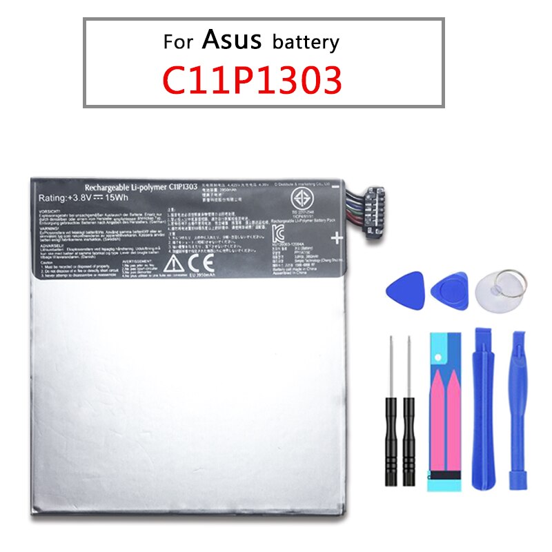 Para Asus Google Nexus 7 Ii 2 2nd Gen versión ME571 ME57K ME57KL K009 de reemplazo 3950mAh C11P1303 Tablet batería
