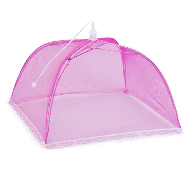 1 stk stor pop-up mesh skærm beskytte mad dækning telt kuppel netto paraply picnic mad beskytter anti fly myg køkken madlavning: Rødvin