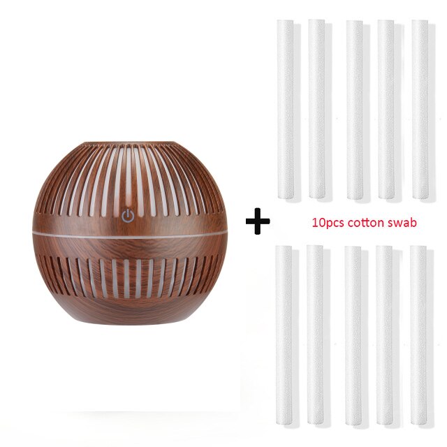 Mini Wood Aromatherapy Diffuser Ultrasonic Nano Spray Air Humidifier Aroma Essential Oil Diffuser Cool Mist Maker: D 10 filter