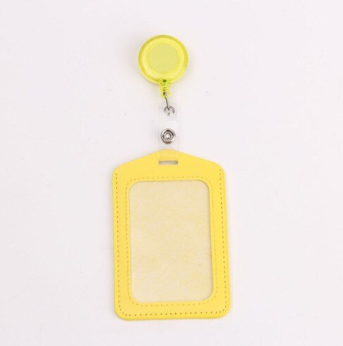 Manchon de carte verticale porte-Badge de carte de crédit longes étiquette de nom d'infirmière porte-Badge d'identification porte-carte accessoires d'infirmière: YELLOW