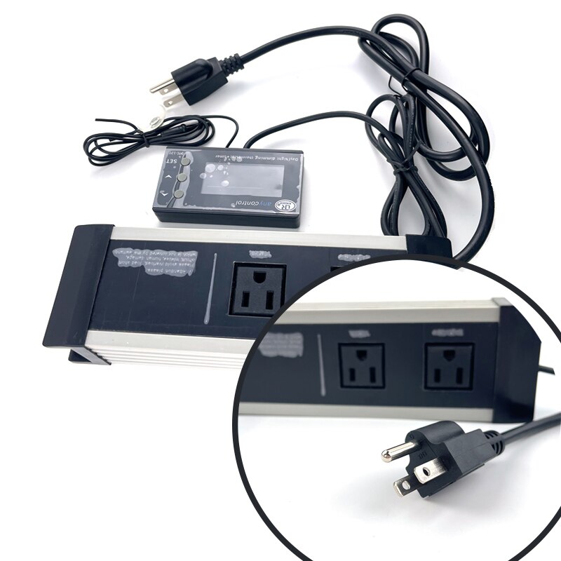 Termostato Digital LCD para reptiles, controlador de temperatura para animales anfibios, día/noche, con temporizador, para terrario: US Plug