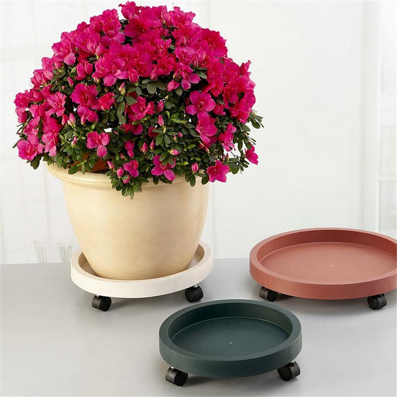 Mobile Flower Pot Tray Home Plastic Potted Bottom Tray Flower Pot Water Tray Home Gardening Supplies