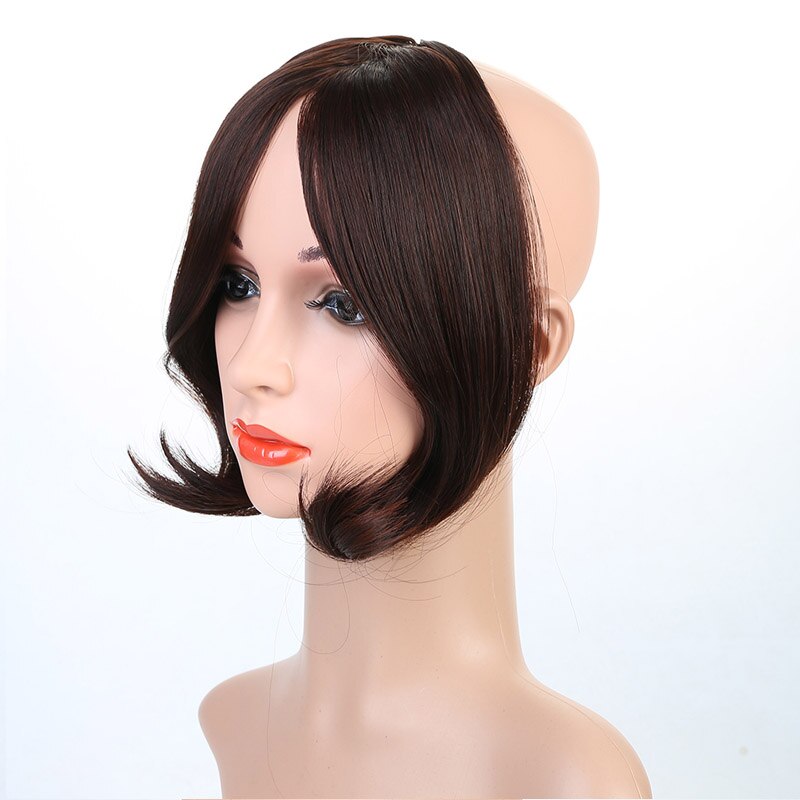 TALANG Long Bangs Clip In on Front Hair Bang Side Fringe Hair Extension Natural Synthetic Bangs Hair Accessories for Women