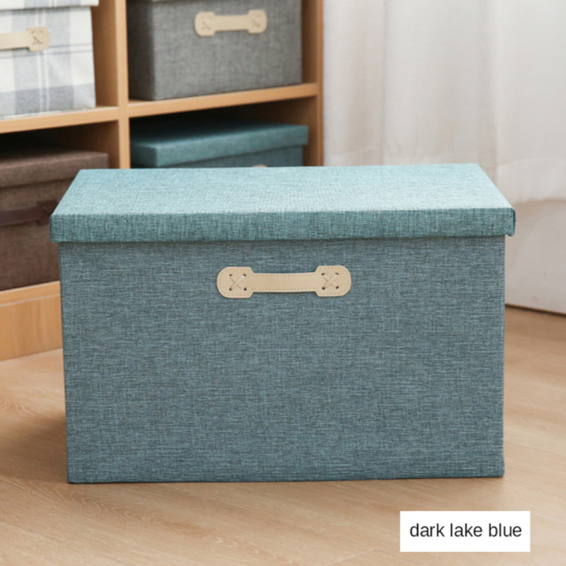 Organizers and Storage Box with Lids Closet Ornament Foldable Cube Baskets for Shelf Large Fabric Storage Bins Clothes Closet: L 44x29x27CM / Green  