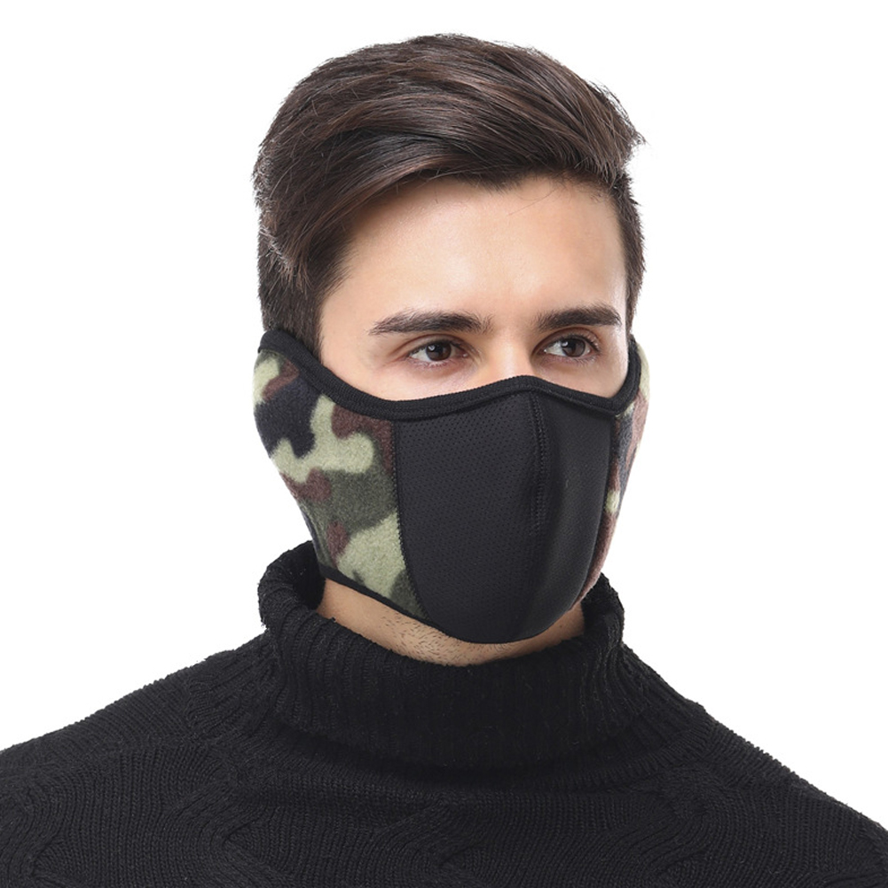 Unisexe demi masque hommes femmes hiver masque polaire cache-oreilles équitation Ski Snowboard accessoires de plein air vent froid protection: MULTI